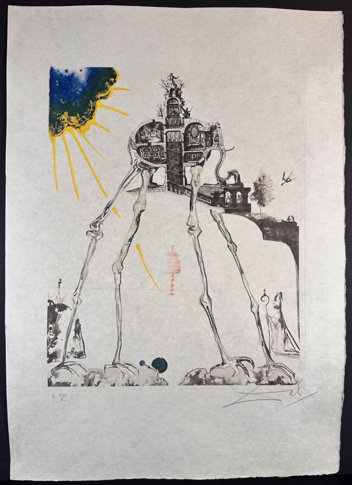 Grabado Dali - Memories of Surrealism Space Elephant