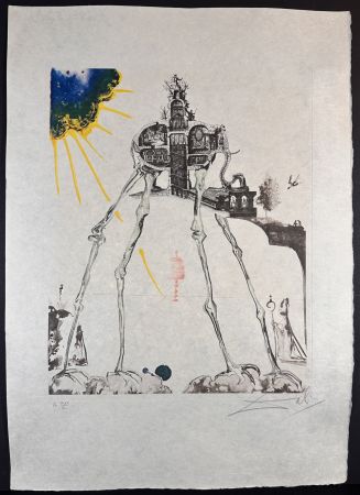 Grabado Dali - Memories of Surrealism Space Elephant