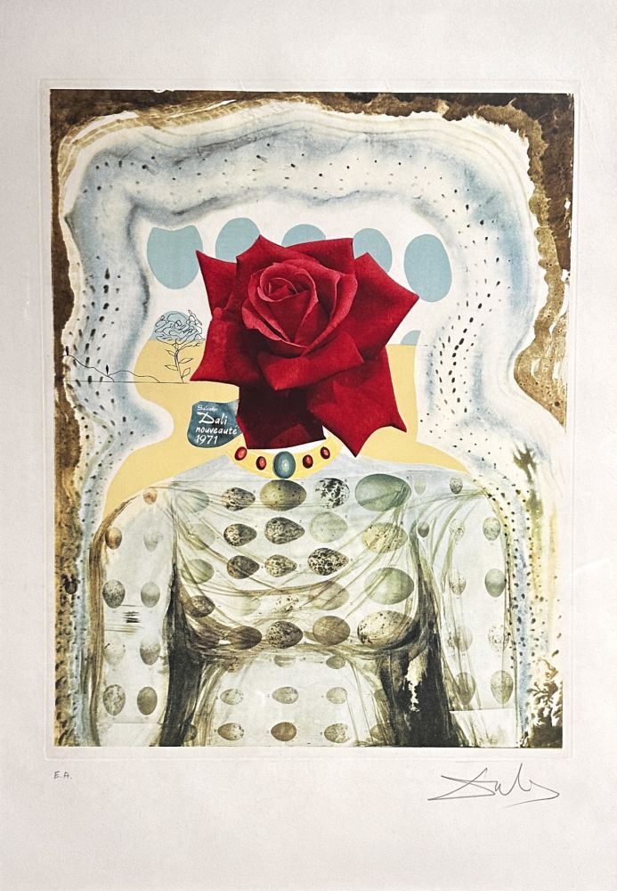 Grabado Dali - Memories of Surrealism Surrealist Flower Girl