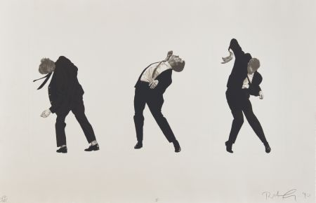 Litografía Longo - Men In The Cities (I)