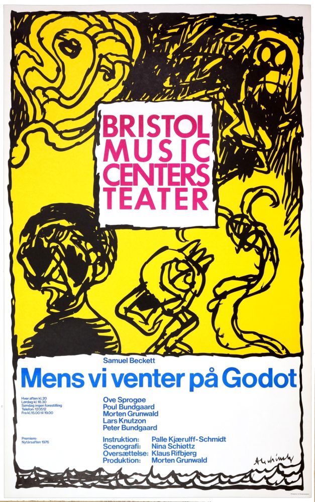 Cartel Alechinsky - Mens vi venter på Godot, 1976