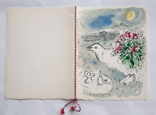 Litografía Chagall - Menu du Diner du 5 Janvier 1978