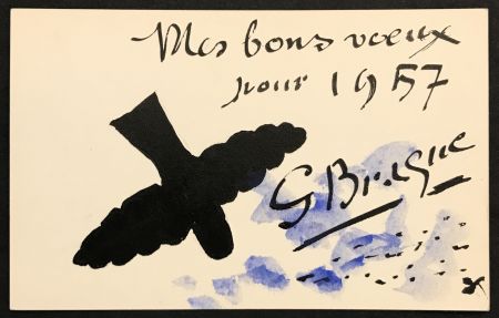 Sin Técnico Braque - Mes bons voeux pour 1957 (Greeting Card)