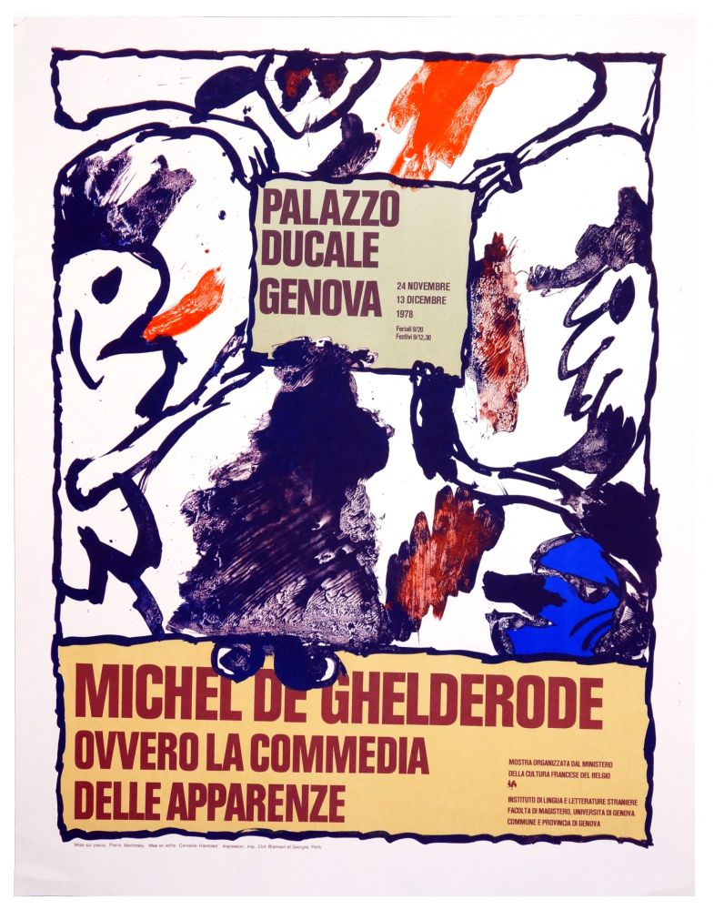 Litografía Alechinsky - Michel de Ghelderode, 1980