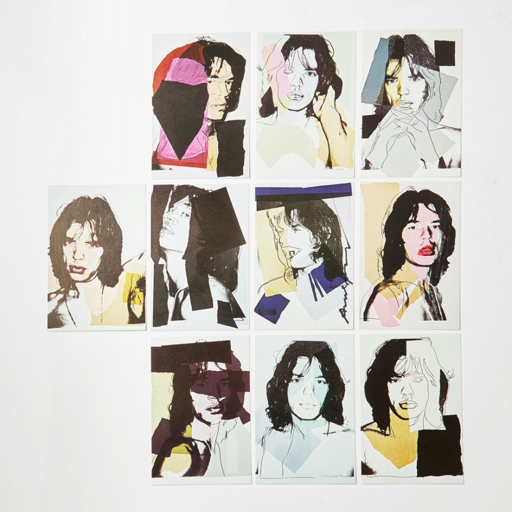 Litografía Warhol - Mick Jagger - Complete set of 10 offset color lithographs on cream wove paper