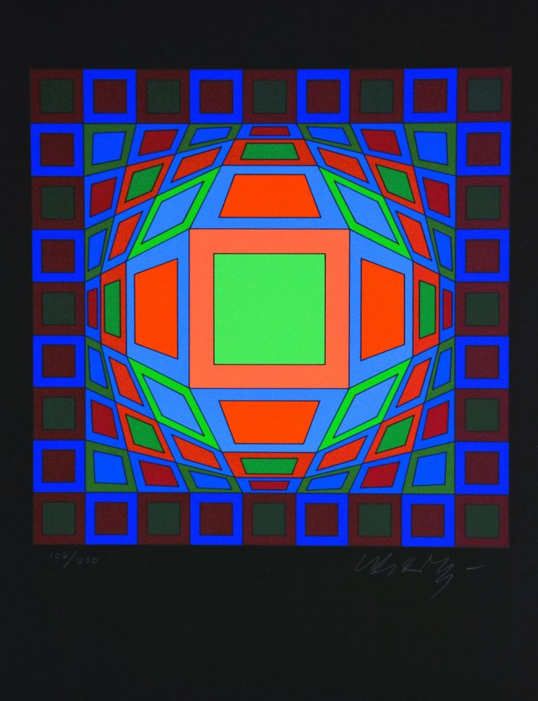 Serigrafía Vasarely - Microcosmos 