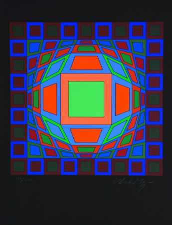 Serigrafía Vasarely - Microcosmos 