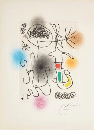 Aguatinta Miró - Midi Le Trèfle Blanc