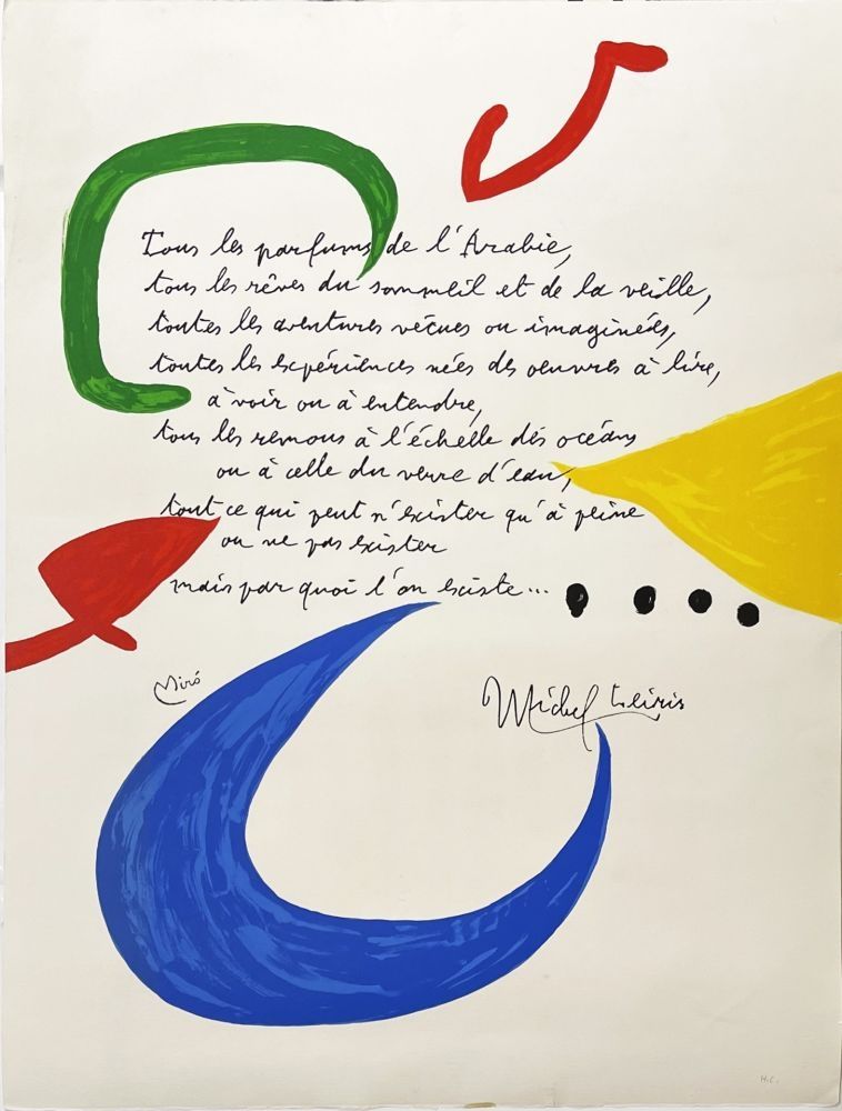 Litografía Miró - Miro - Leiris 