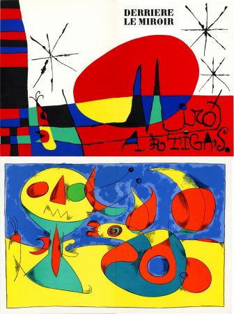 Litografía Miró - MIRO ARTIGAS: Terres de grand feu. DERRIÈRE LE MIROIR N°87-88-89. 1956.