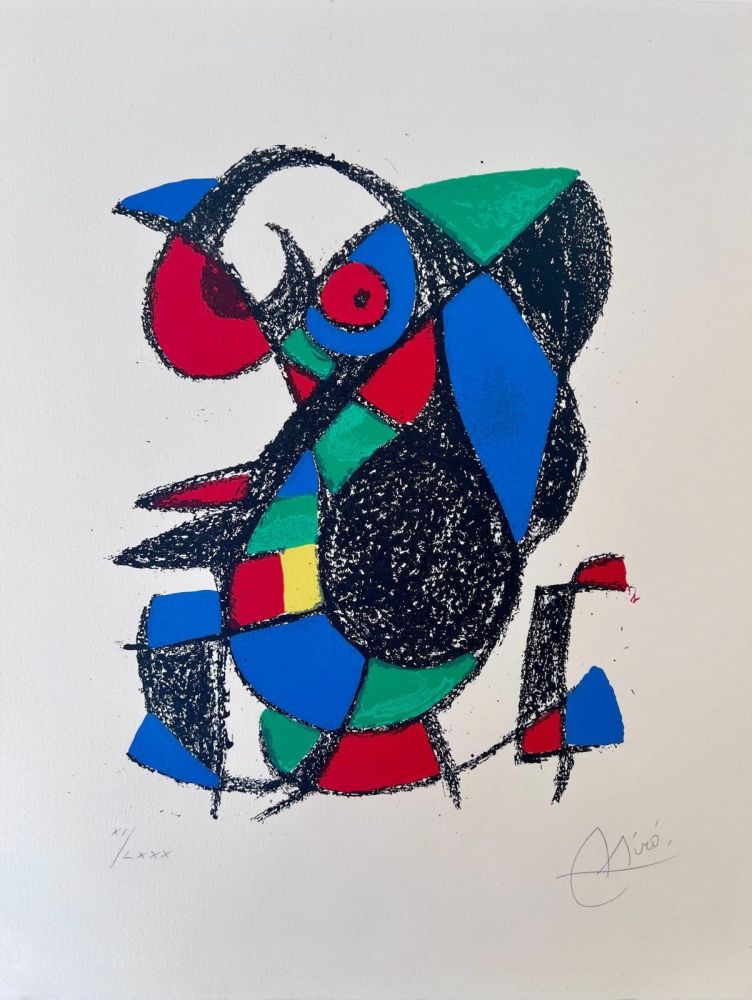 Litografía Miró - Miro Lithographe II planche 12 