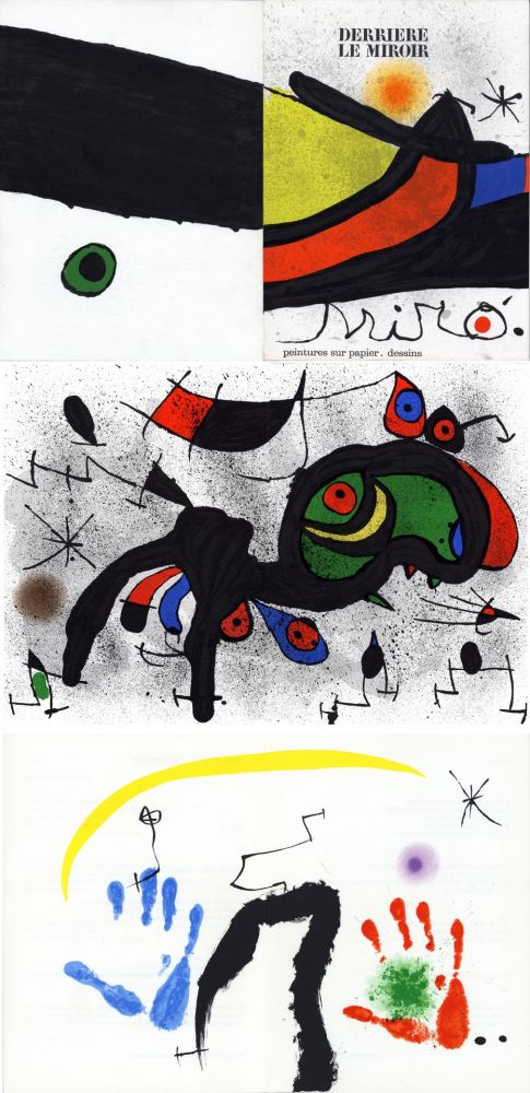 Libro Ilustrado Miró - MIRO. PEINTURES SUR PAPIER, DESSINS. DERRIÈRE LE MIROIR N°193-194. Novembre 1971.