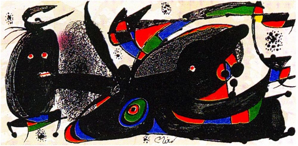 Litografía Miró - Miro Sculptor - England