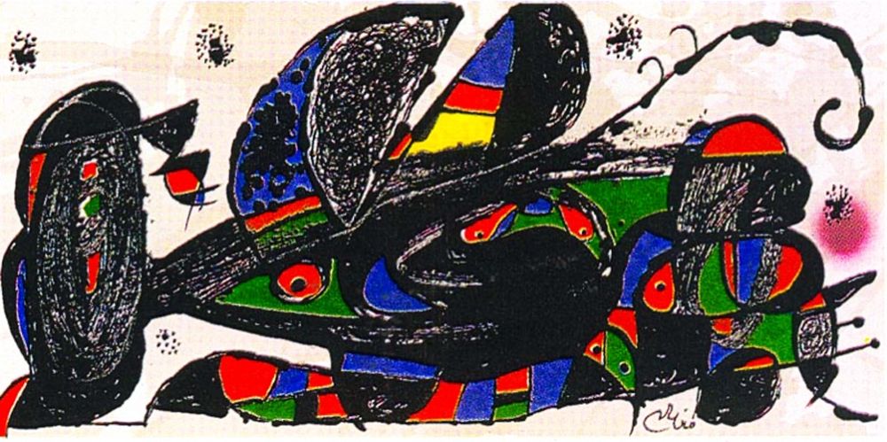Litografía Miró - Miro Sculptor - Iran 