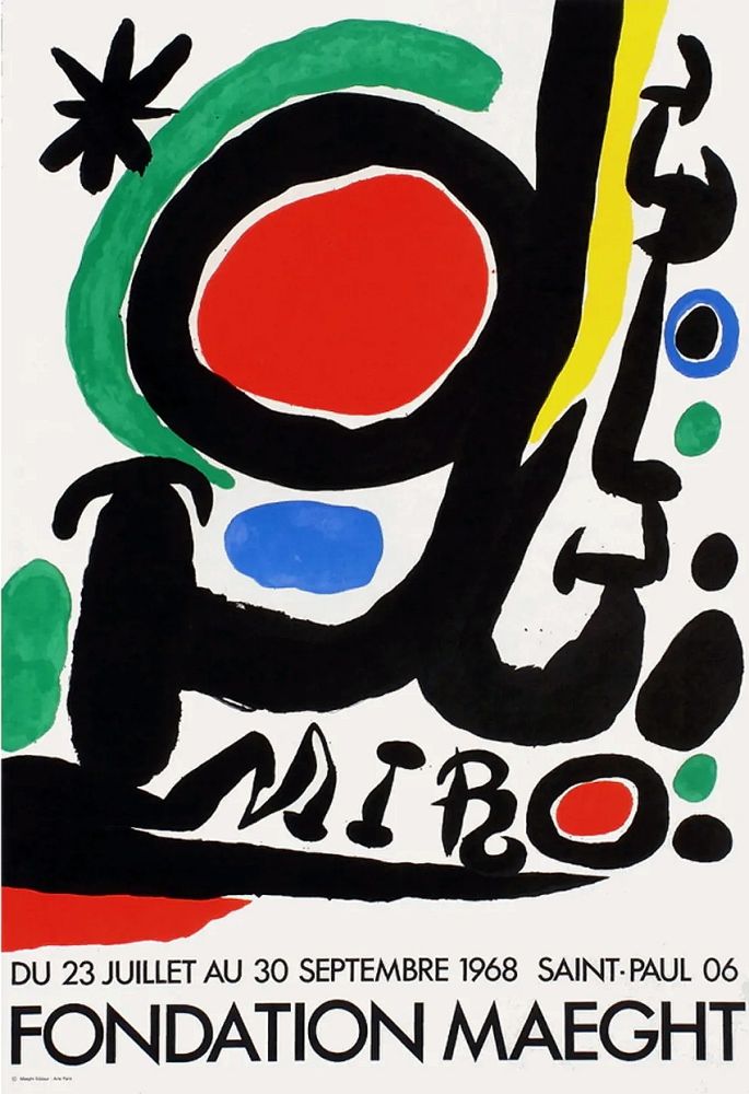 Cartel Miró - MIRO À LA FONDATION MAEGHT. Exposition de l'été 1968.