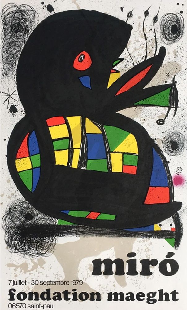 Cartel Miró - MIRO À LA FONDATION MAEGHT. Exposition de l'été 1979.