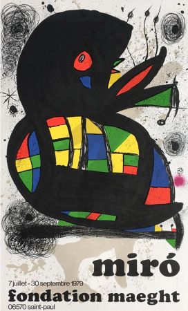 Cartel Miró - MIRO À LA FONDATION MAEGHT. Exposition de l'été 1979.