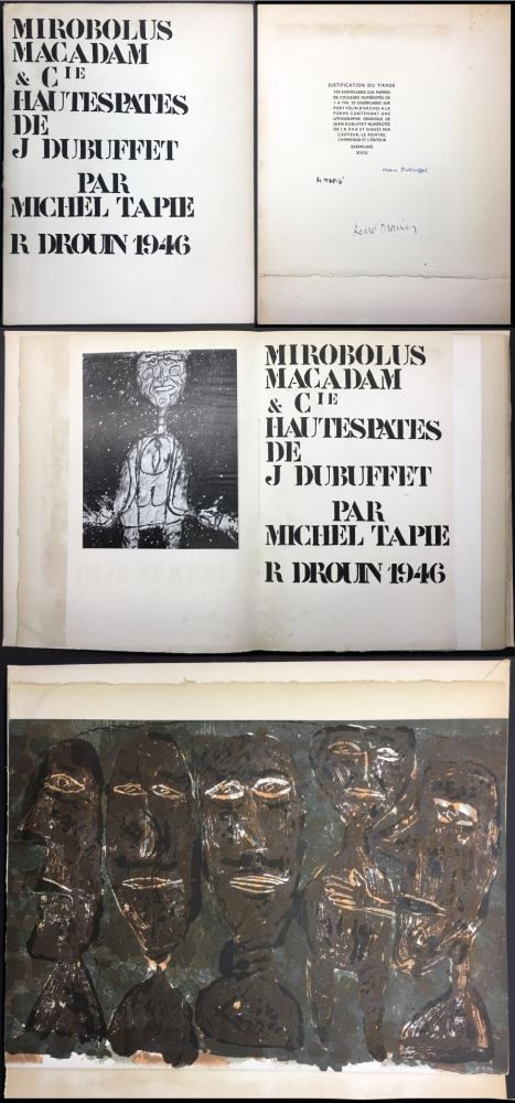 Libro Ilustrado Dubuffet - MIROBOLUS, MACADAM & Cie, HAUTESPATES DE J.D. (1946)