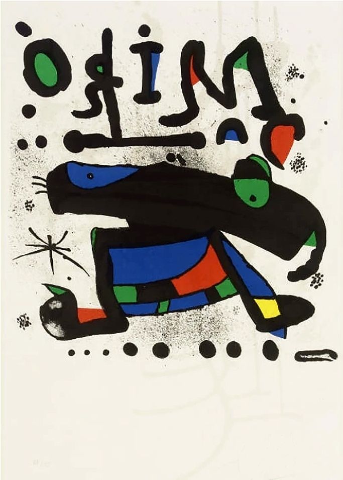 Cartel Miró - MIRÓ. Exhibition poster at Seibu Museum of Art,Tokyo 1978. Affiche originale.