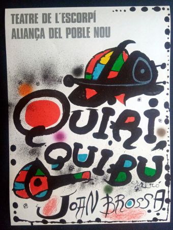 Cartel Miró - Miró - Teatre de l'escorpi Quiri Quibu Joan Brossa 1976