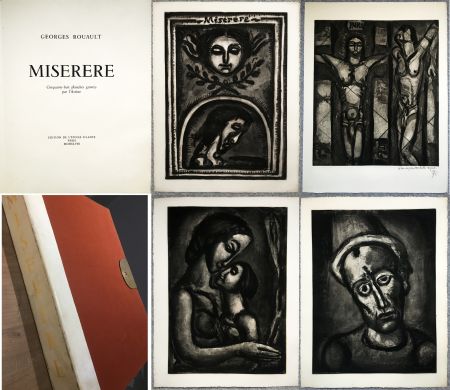Libro Ilustrado Rouault - MISERERE. 58 gravures. La suite complète des 58 gravures. Éditions de l’étoile filante, 1948