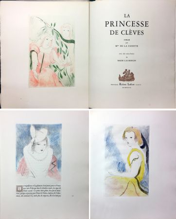 Libro Ilustrado Laurencin - Mme de Lafayette : LA PRINCESSE DE CLÈVES. 10 gravures originales en couleurs de Marie Laurencin (1947) ‎ 