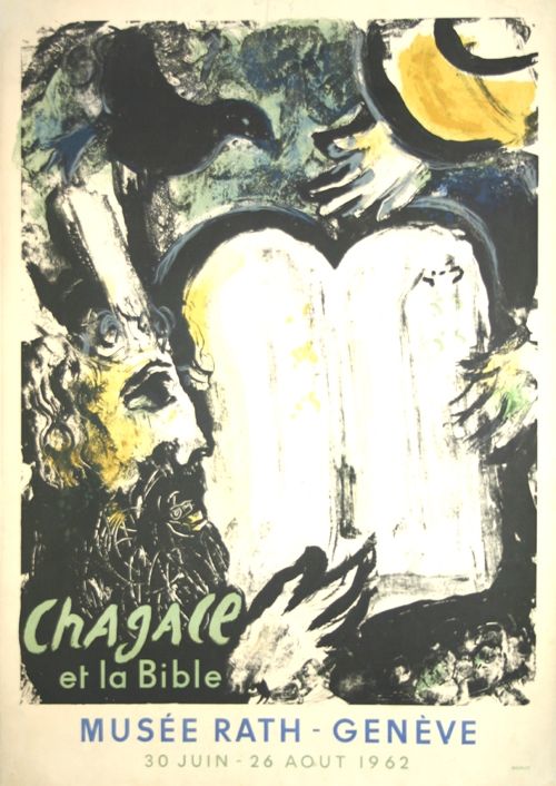 Litografía Chagall - Moise et les Tables de La Loi 