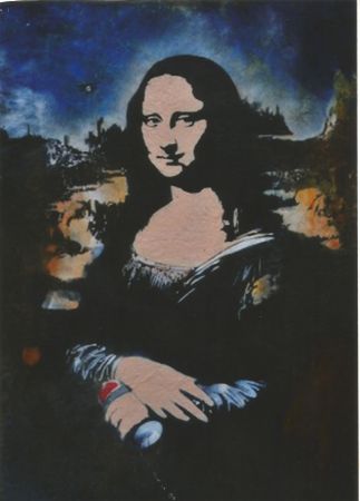Serigrafía Blek Le Rat - Mona Lisa