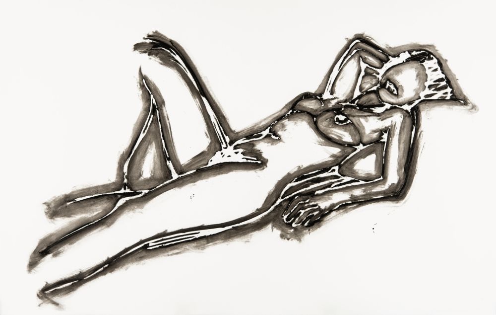 Litografía Wesselmann - Monica Lying Down One Arm