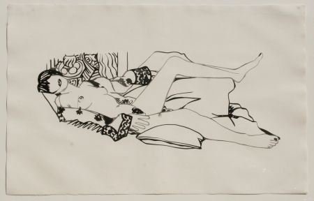 Aguafuerte Y Aguatinta Wesselmann - Monica Nude with Matisse