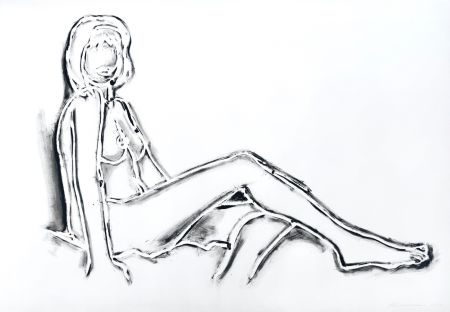 Litografía Wesselmann - Monica Sitting