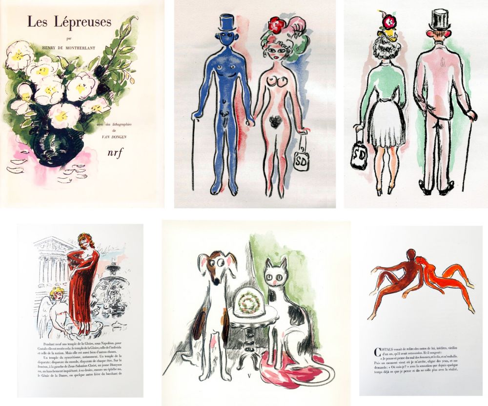 Libro Ilustrado Van Dongen - Montherlant. LES LÉPREUSES. 25 lithographies originales en couleurs (1947)