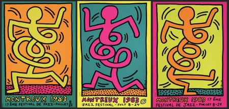 Serigrafía Haring - Montreux Jazz Festival (3 Silkscreen Posters)