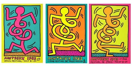 Serigrafía Haring - Montreux Jazz Festival: Three Prints