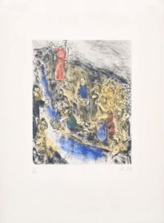 Grabado Chagall - Moses Striking Water from the Rock