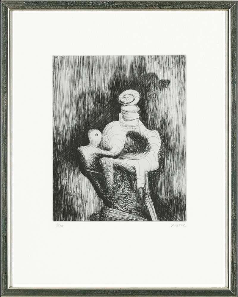 Aguafuerte Moore - Mother and Child, 1979