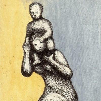 Aguafuerte Y Aguatinta Moore - Mother & Child VIII