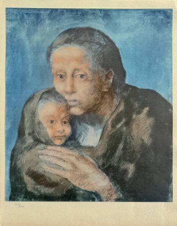 Litografía Picasso - Motherhood