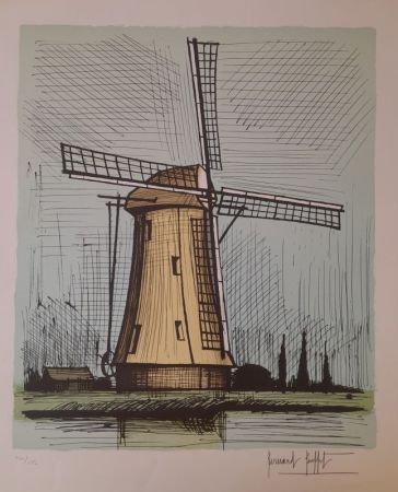 Litografía Buffet - Moulin hollandais 