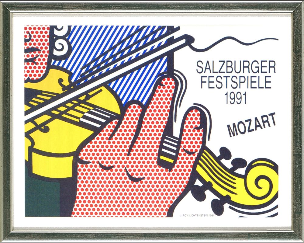 Litografía Lichtenstein - Mozart - Salzburg