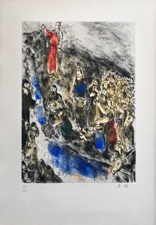 Aguafuerte Chagall - Moïse fait jaillir leau du rocher