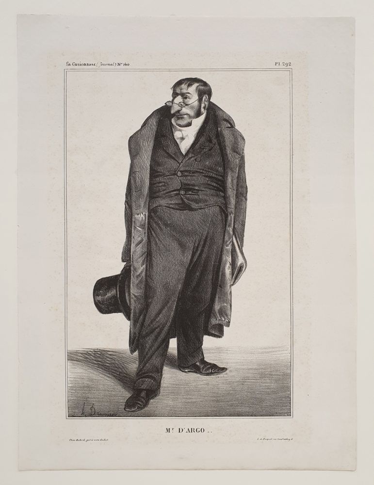 Litografía Daumier - Mr. D'Argo..