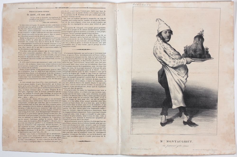 Litografía Daumier - Mr. Montaugibet en patissier-gâte-sauce 