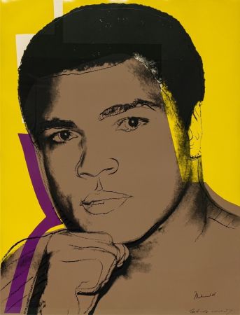 Serigrafía Warhol - Muhammad Ali, Yellow (FS II.182)