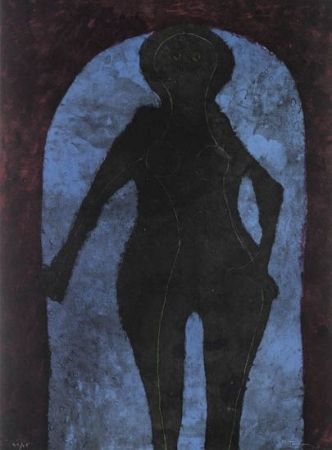 Litografía Tamayo - Mujer en negro