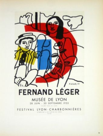 Litografía Leger - Musée de Lyon  1955