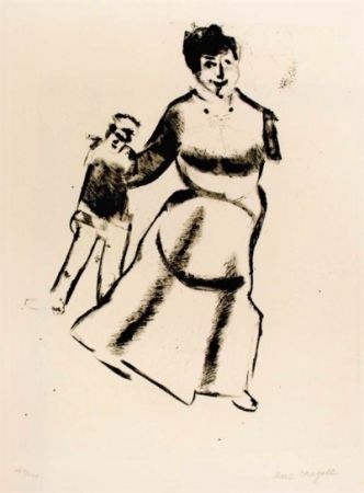 Punta Seca Chagall - Mutter und sohn