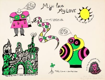 Serigrafía De Saint Phalle - My love,my love