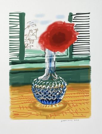 Múltiple Hockney - My Window - iPad drawing 'No. 281', 23rd July 2010