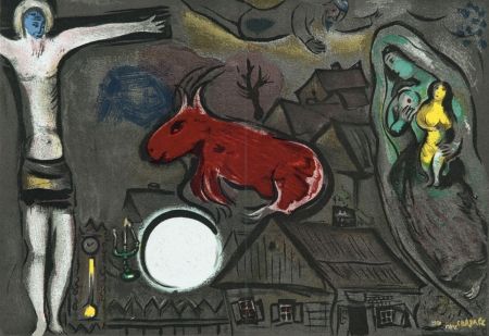 Litografía Chagall - Mystical crucifixion